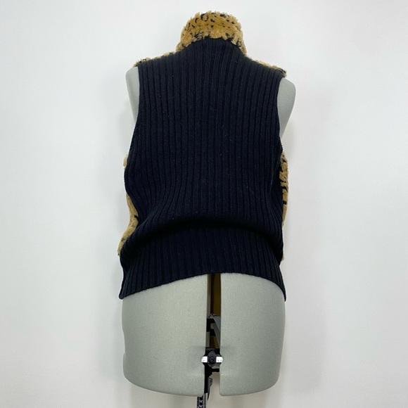 Cheetah Print Leopard Faux Fur Vest Sweater Heirloom Collectibles Medium Large - Picture 3 of 11